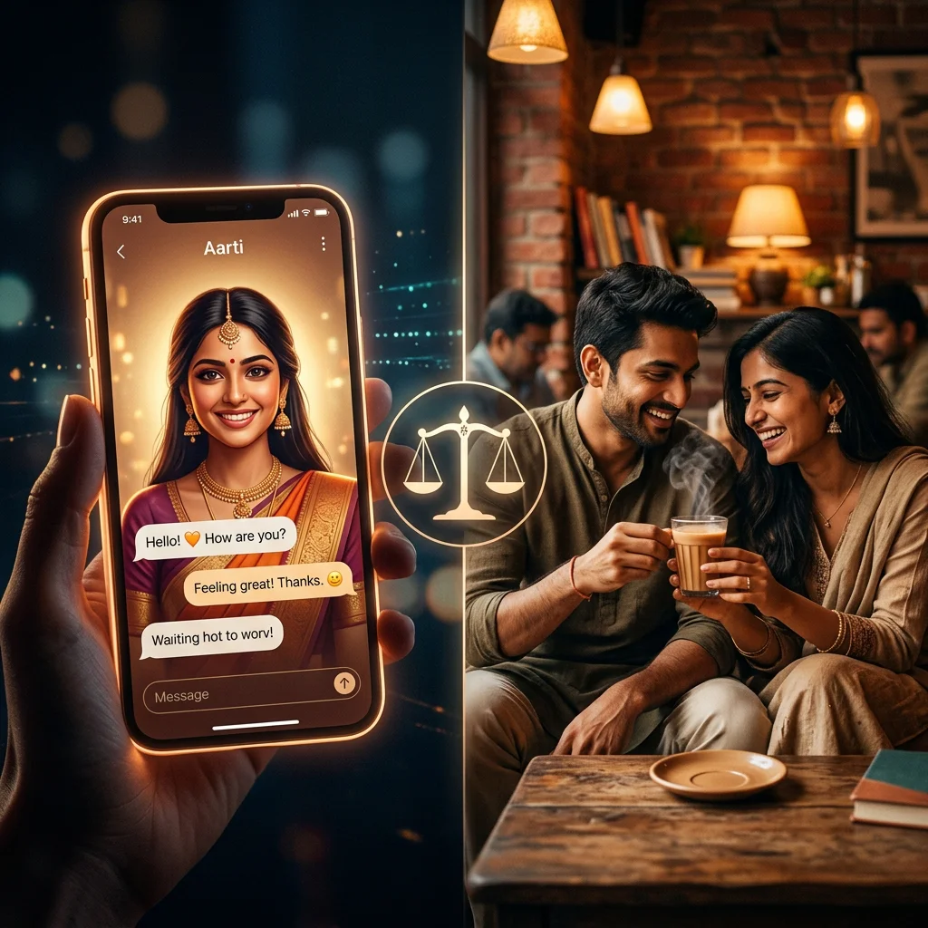 AI girlfriend vs real relationship India honest comparison emotional support